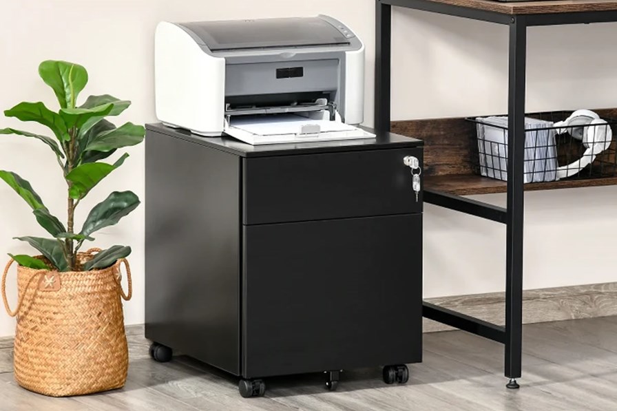 Pinch or double click to zoom Sky Steel 2 Drawer Mobile Pedestal