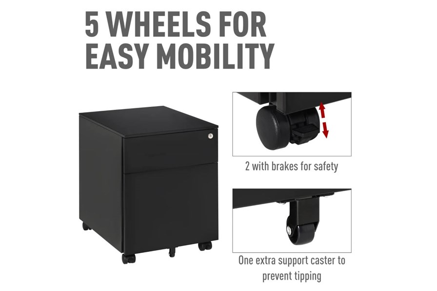 Pinch or double click to zoom Sky Steel 2 Drawer Mobile Pedestal