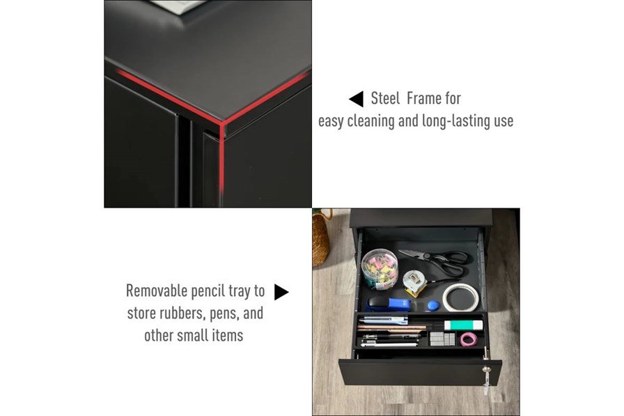Pinch or double click to zoom Sky Steel 2 Drawer Mobile Pedestal