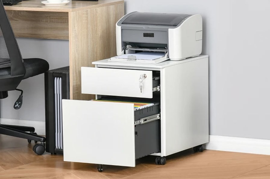 Pinch or double click to zoom Sky Steel 2 Drawer Mobile Pedestal