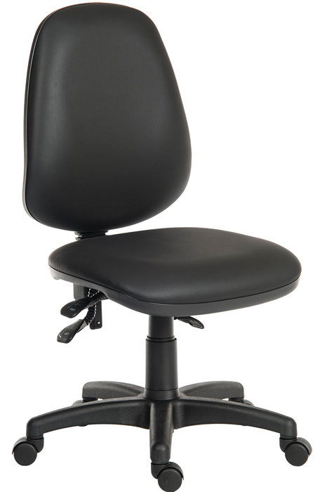 View Affordable Vinyl Operator Chair Black Adjustable Arms information