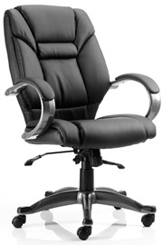 Ellie Leather Office Chair - Black 