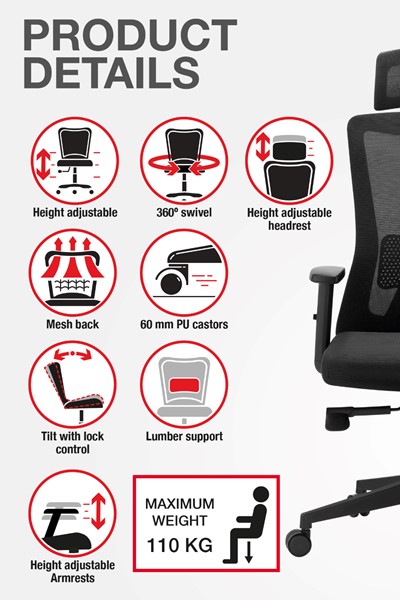 Oxford Ergonomic Mesh Office Chair