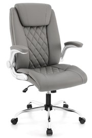 Stanley Grey Leather Office Chair