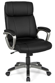 Berty Black Leather Office Chair