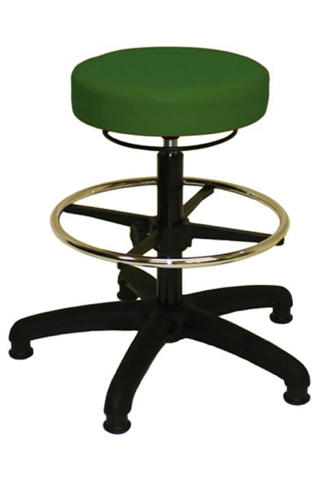 View Green Anatomic Vinyl D Ring Stool Adjustable Height Wiped Clean information