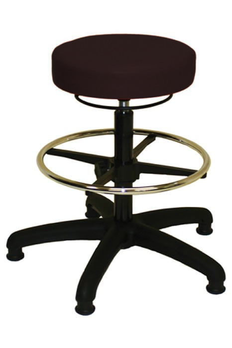 View Black Anatomic Vinyl D Ring Stool Adjustable Height Wiped Clean information