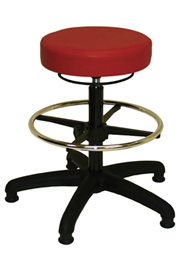 Red Anatomic D Ring Stool