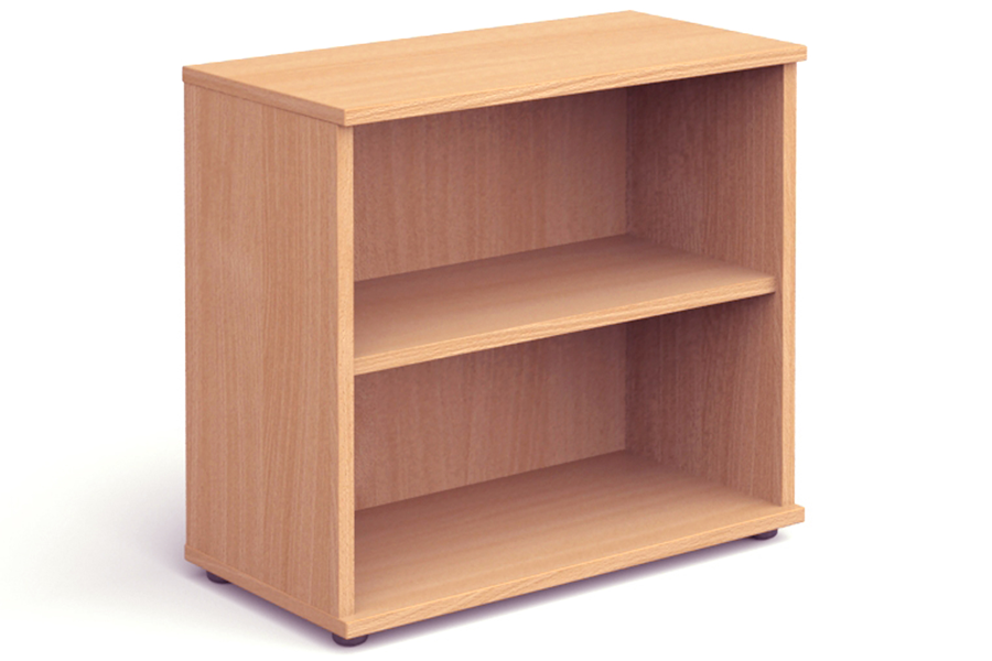 View Desk High Open Bookcase With One Adjustable Shelf In Beech Finish For Home Office Study 80cm Tall Levelling Feet Holds A4 Folders information