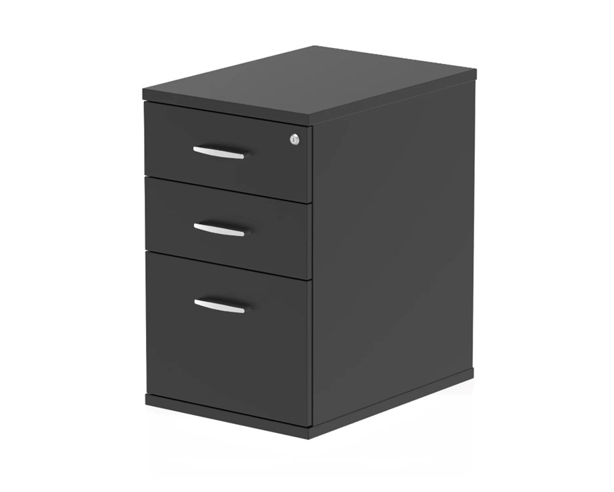 Optima Black Desk High Pedestal