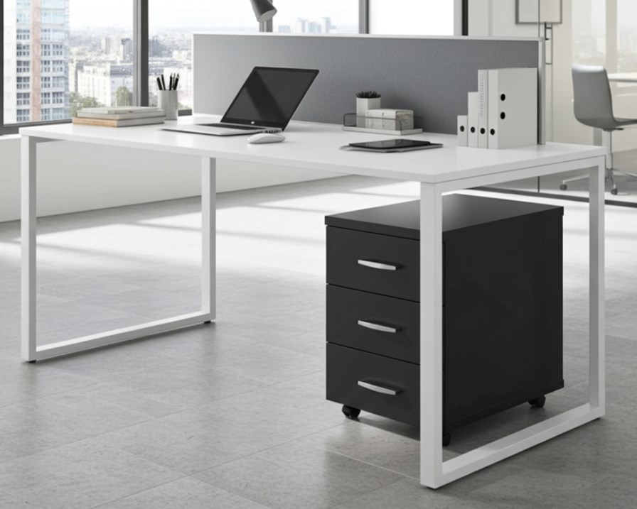 Optima Black Under Desk Pedestal