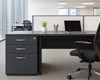 Optima Black Desk High Pedestal