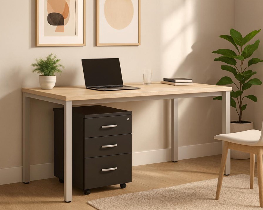 Optima Black 3 Drawer Mobile Pedestal