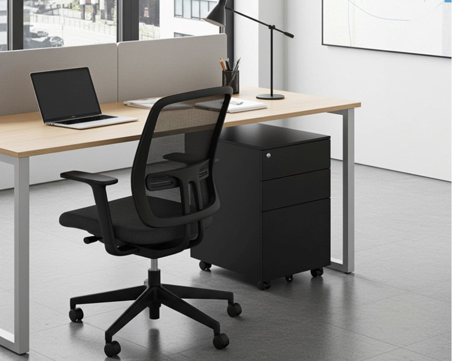 Optima Black Steel Mobile Pedestal