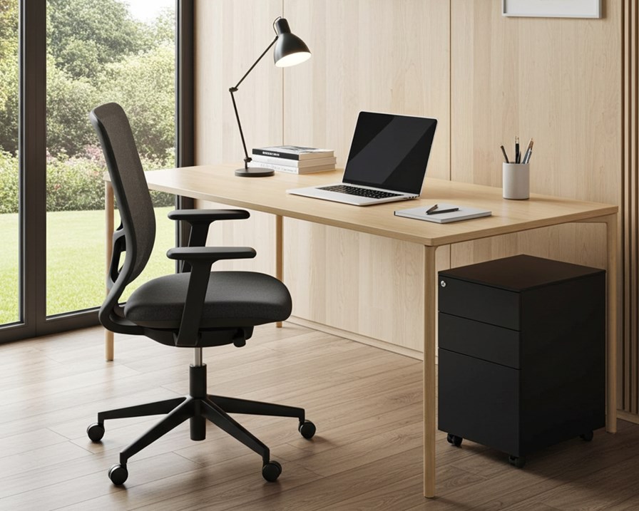 Optima Black Steel Mobile Pedestal