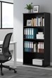 Optima Black 1600 Office Bookcase