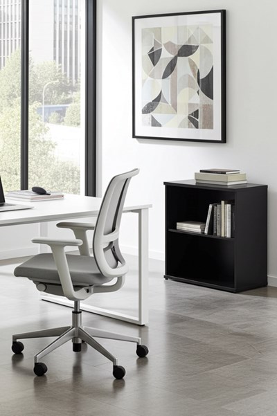 Optima Black 800 Office Bookcase