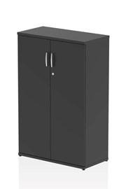 Optima Black 120cm Tall Office Cupboard