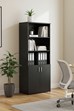Optima Black Open Shelf Cupboard