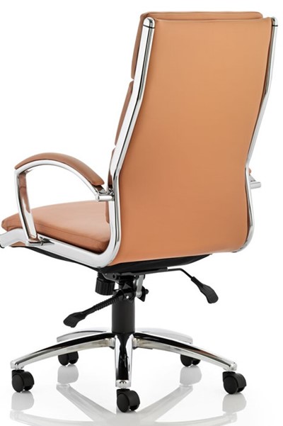 Classic High Back Tan Leather Chair