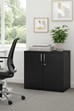 Optima Black Desk High Office Cupboard