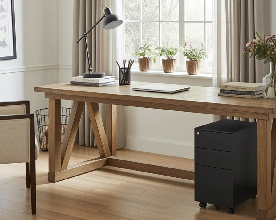 Optima Black Slimline Steel Mobile Pedestal