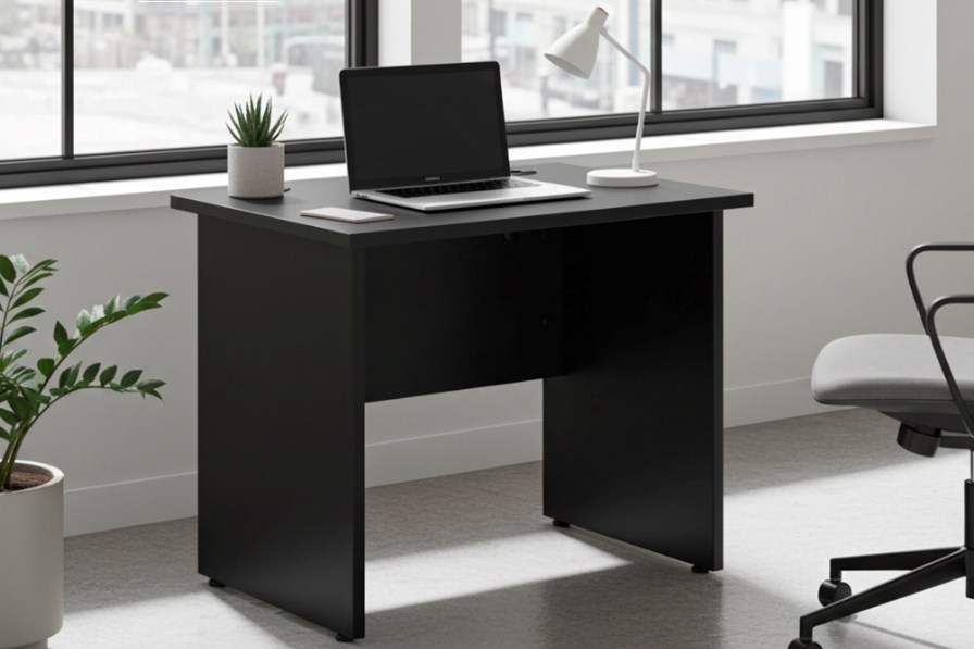 Optima Black Small Panel Desk