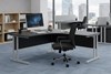 Optima Black Cantilever Crescent Desk
