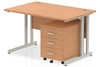 Norton Oak Straight Desk And Pedestal