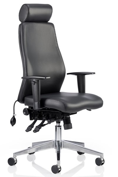 Leather Office Chair With Headrest, Desire 24hr Ergonomic Mesh Office Chair With Headrest
