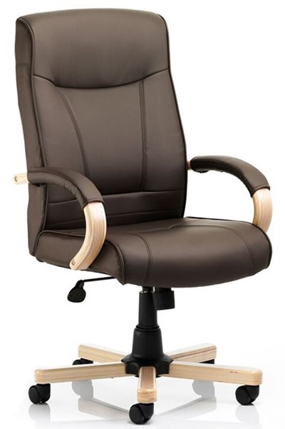 Brown Leather Office Chair Reclining, Executive Chair Leather Brown