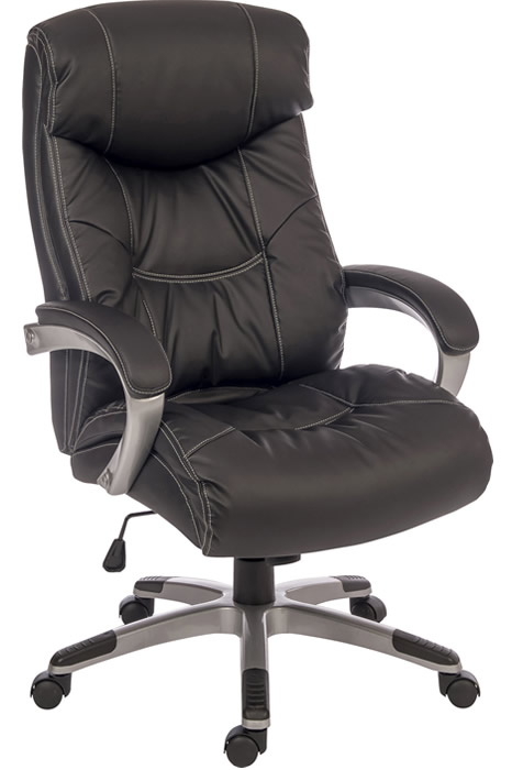 Padded Leather Office Chair Biggar, Executive High Back Leather Office Chair