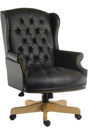 Chairman Noir Leather Office Chair