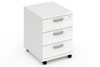 Polar White 3 Drawer Mobile Pedestal