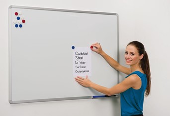 Coated Steel Whiteboards - W900 x H600mm
