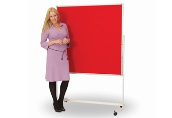 Mobile Pinboards - 900 x 1200mm Red