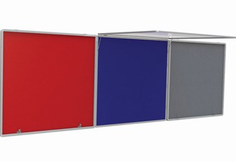 Flameshield Top Hinged Noticeboard - 900 x 600mm Red