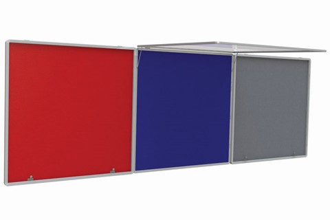 Flameshield Top Hinged Noticeboard - 900 x 600mm Red 