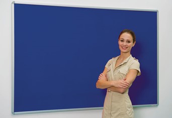 Flameshield Framed Noticeboard - 900 x 600mm Blue 