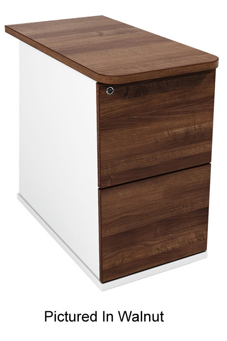 View Walnut Under Desk 2 Drawer Pedestal Ascend information