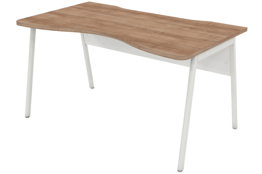 View Birch Double Wave Desk 1400mm x 800mm Ascend information