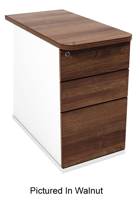 View Walnut Under Desk 3 Drawer Pedestal Ascend information