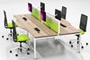 Aura Beam 2 Person Wave Extension Desk