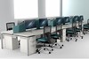 Aura Beam 8 Person Wave Bench Desk