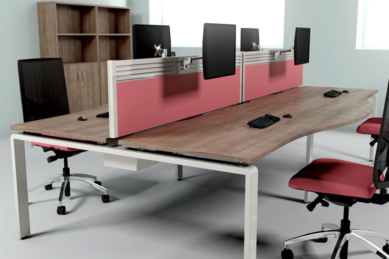 Aura Beam 2 Person Wave Bench Desk