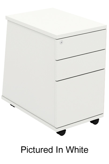 View White Under Desk Drawer Pedestal Ascend information