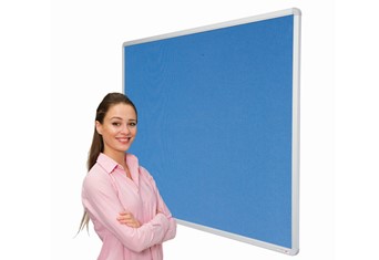 Colourtex Aluminium Frame Noticeboard - 900 x 600mm Blue