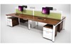 Aura Beam 4 Person Rectangular Bench Desk