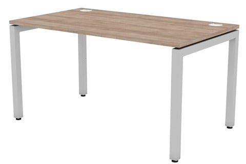 Duty Rectangular Desk - Birch 1000mm 600mm Silver 