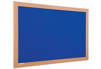 Eco Friendly Wood Effect Noticeboard - 900 x 600mm Blue 